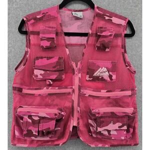 The Wild West Girls Adventure Vest Sz XL Pink Camo Dinosaurs Outdoor Exploring